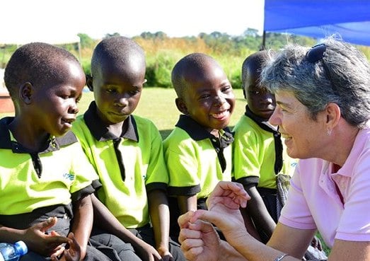 Catharine and the nursery students - cropped