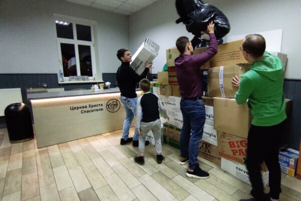 Randy Hacker - aid being distributed